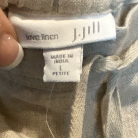 J.Jill Love Linen Flax Relaxed Fit Ankle Pants Women's Large Petite NWT - Picture 13 of 13